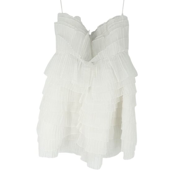 NWT BHLDN Huntington Ruffle Strapless Bridal Mini Dress - Picture 4 of 9